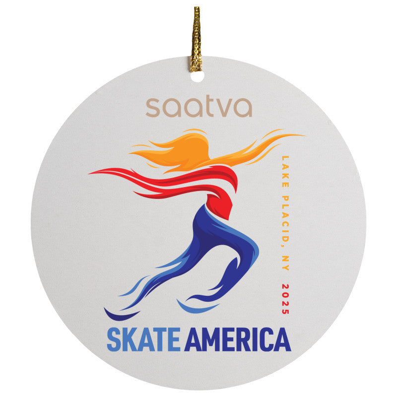 2025 Saatva Skate America - Christmas Ceramic Circle Ornament