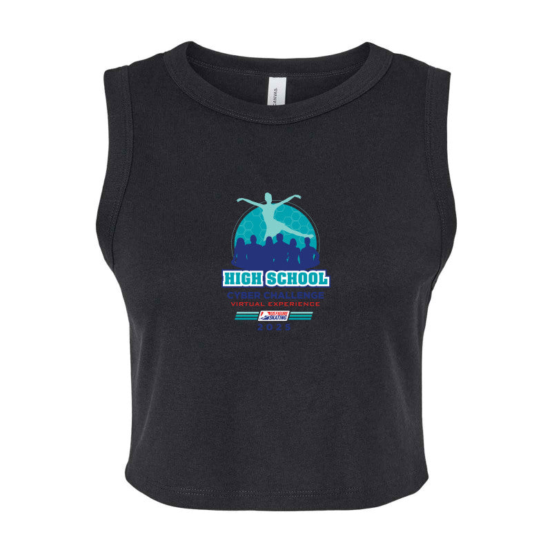 2025 Cyber Challenge Ladies' Micro Rib Muscle Crop Tank
