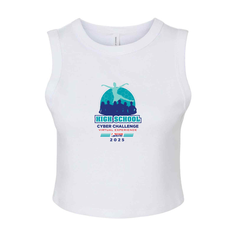 2025 Cyber Challenge Ladies' Micro Rib Muscle Crop Tank