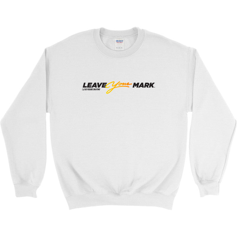 Leave Your Mark (YellowGold with Black) - Embroidered Gildan Heavy Blend Crewneck sweatshirt