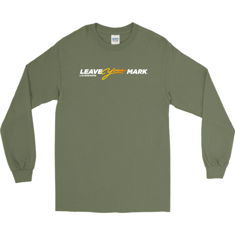 Leave Your Mark (YellowGold with White) - Gildan Adult Ultra Cotton Long-Sleeve T-shirt