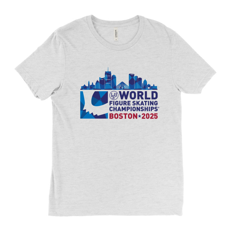 World Figure Skating Championships® BOSTON 2025, Bella + Canvas Unisex Triblend T-shirt