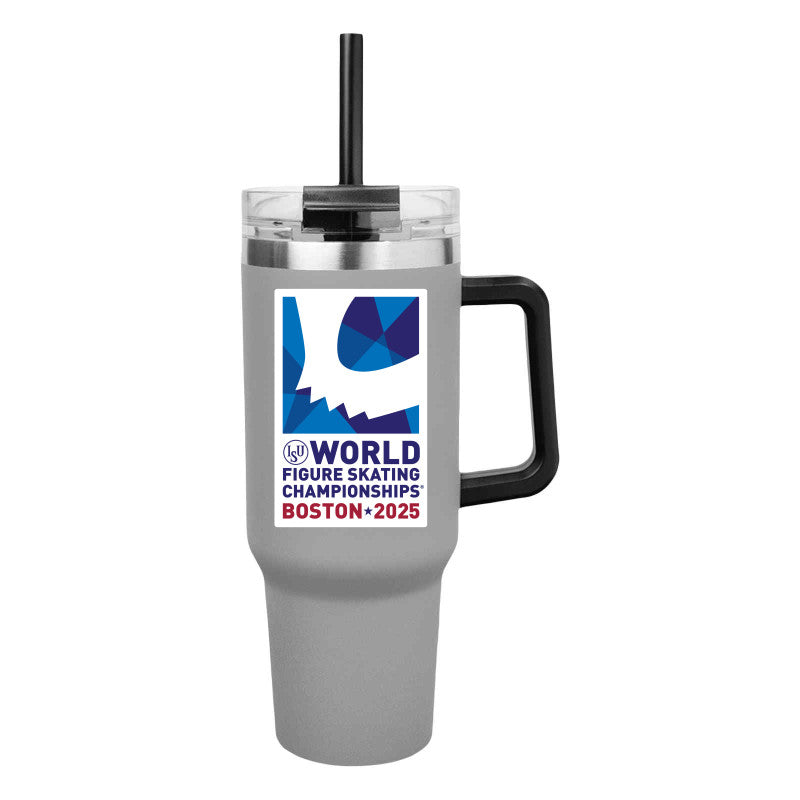 World Figure Skating Championships® 2025, 12 oz wine tumbler, 40 Oz. Intrepid Stainless Steel Tumbler