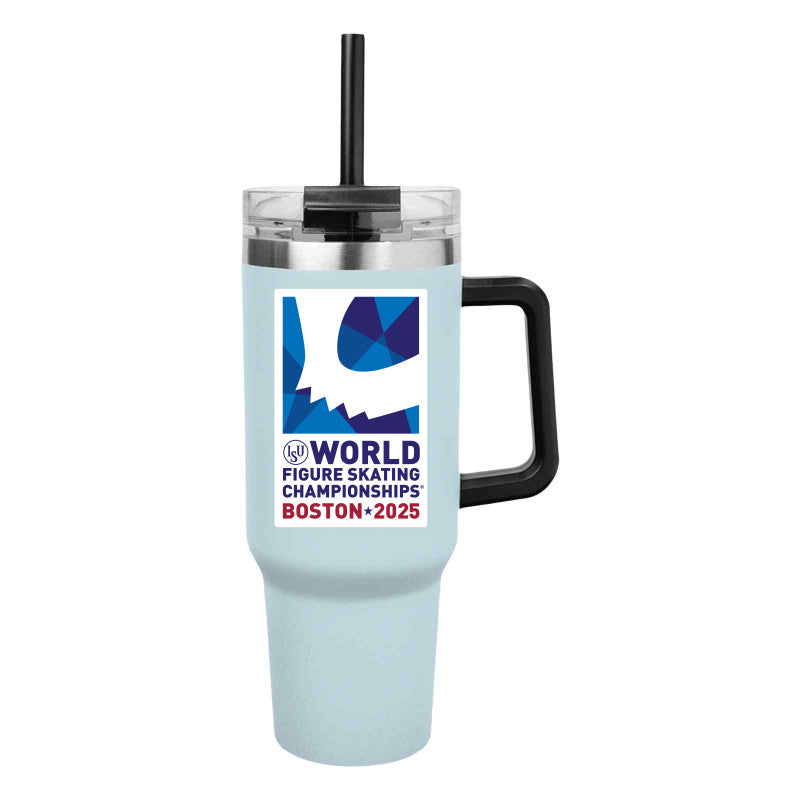 World Figure Skating Championships® 2025, 12 oz wine tumbler, 40 Oz. Intrepid Stainless Steel Tumbler