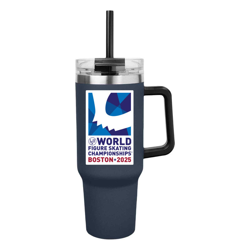 World Figure Skating Championships® 2025, 12 oz wine tumbler, 40 Oz. Intrepid Stainless Steel Tumbler