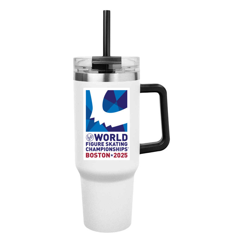 World Figure Skating Championships® 2025, 12 oz wine tumbler, 40 Oz. Intrepid Stainless Steel Tumbler
