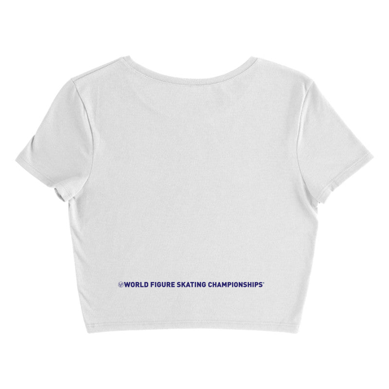 World Figure Skating Championships® 2025, Bella + Canvas Ladies' Poly-Cotton Crop T-Shirt