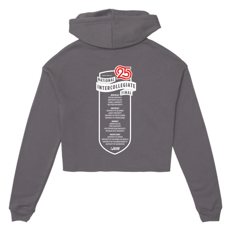 National Intercollegiate Final Team List, Bella + Canvas Women's Cropped Fleece Hoodie