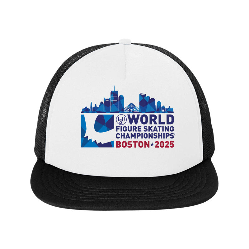 World Figure Skating Championships® BOSTON 2025, District ® Flat Bill Snapback Trucker Cap