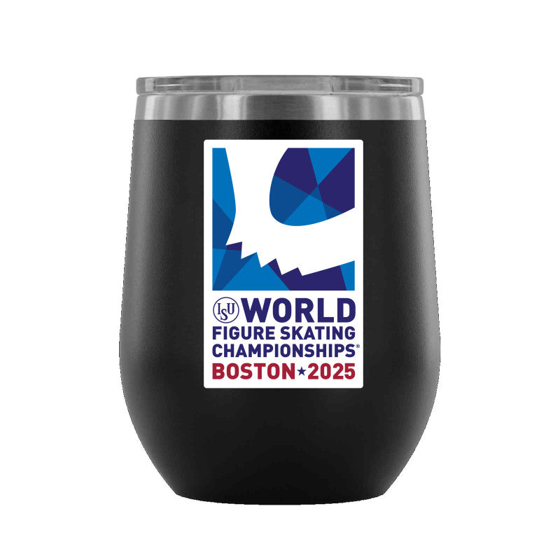 World Figure Skating Championships® 2025, 12 oz wine tumbler