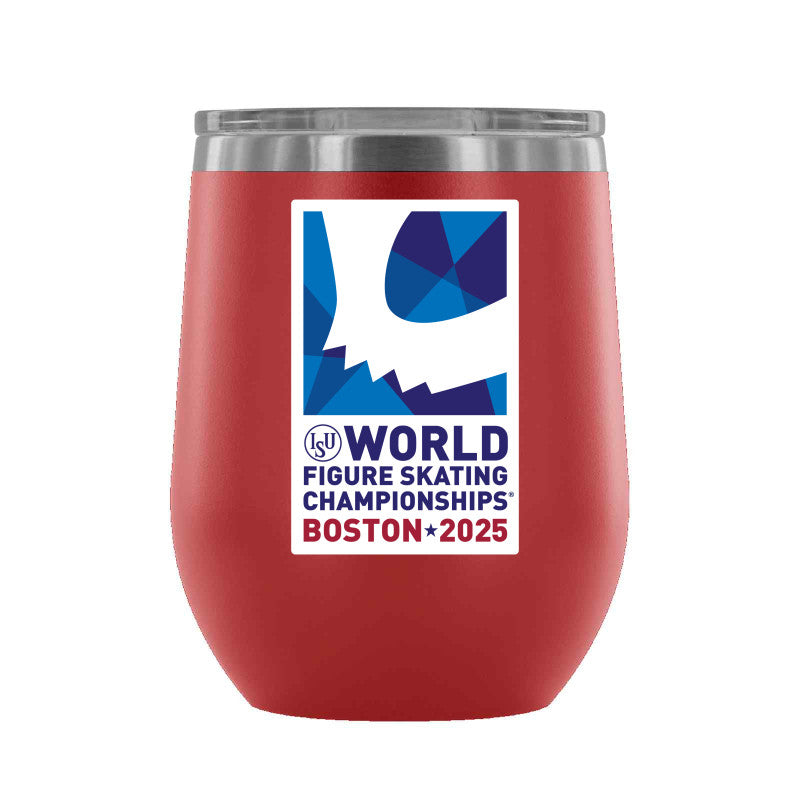 World Figure Skating Championships® 2025, 12 oz wine tumbler