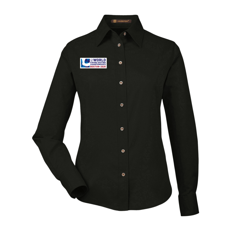 World Figure Skating Championships® 2025, Ladies' Easy Blend™ Long-Sleeve Twill Shirt with Stain-Release