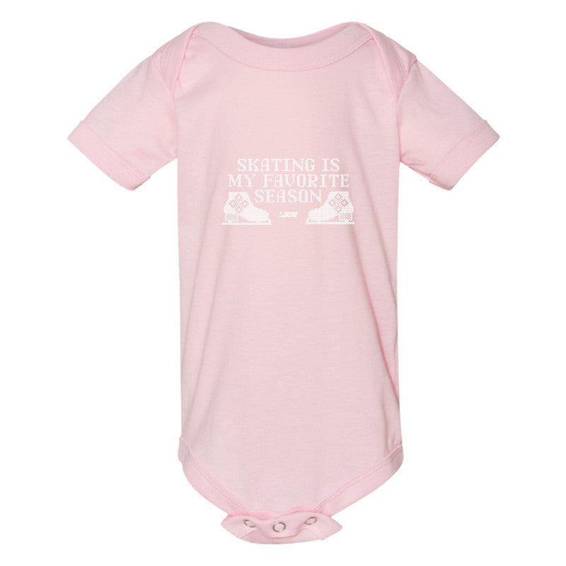 Skating Is My Favorite Season, Bella + Canvas Baby Jersey One Piece