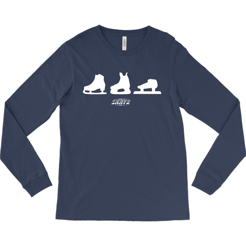Learn to Skate USA - Three Skates Long Sleeve T-shirt - U.S. Figure Skating