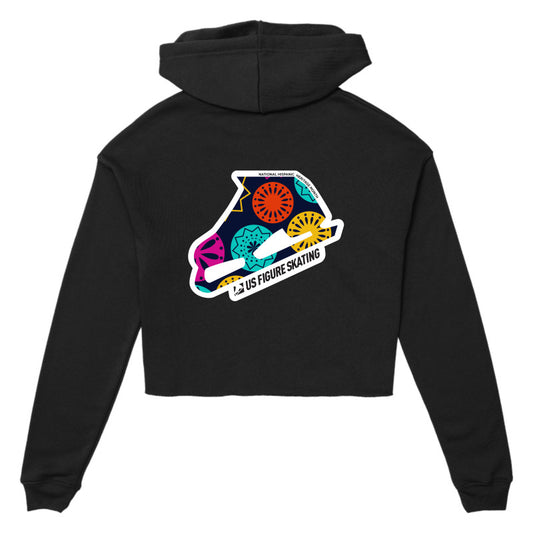 National Hispanic Heritage Month - Women's Cropped Fleece Hoodie - U.S. Figure Skating