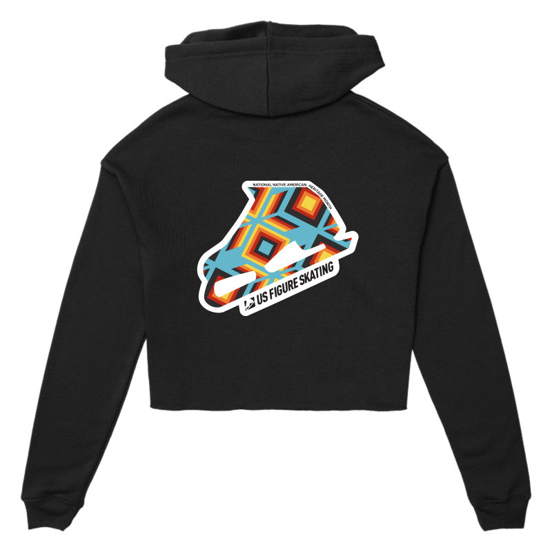 National Native American Heritage Month - Women's Cropped Fleece Hoodie - U.S. Figure Skating