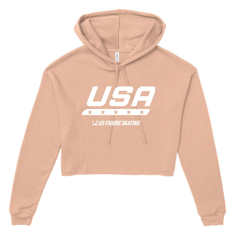 USA Women's Cropped Fleece Hoodie - U.S. Figure Skating
