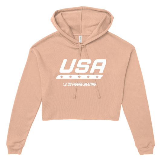 USA Women's Cropped Fleece Hoodie - U.S. Figure Skating