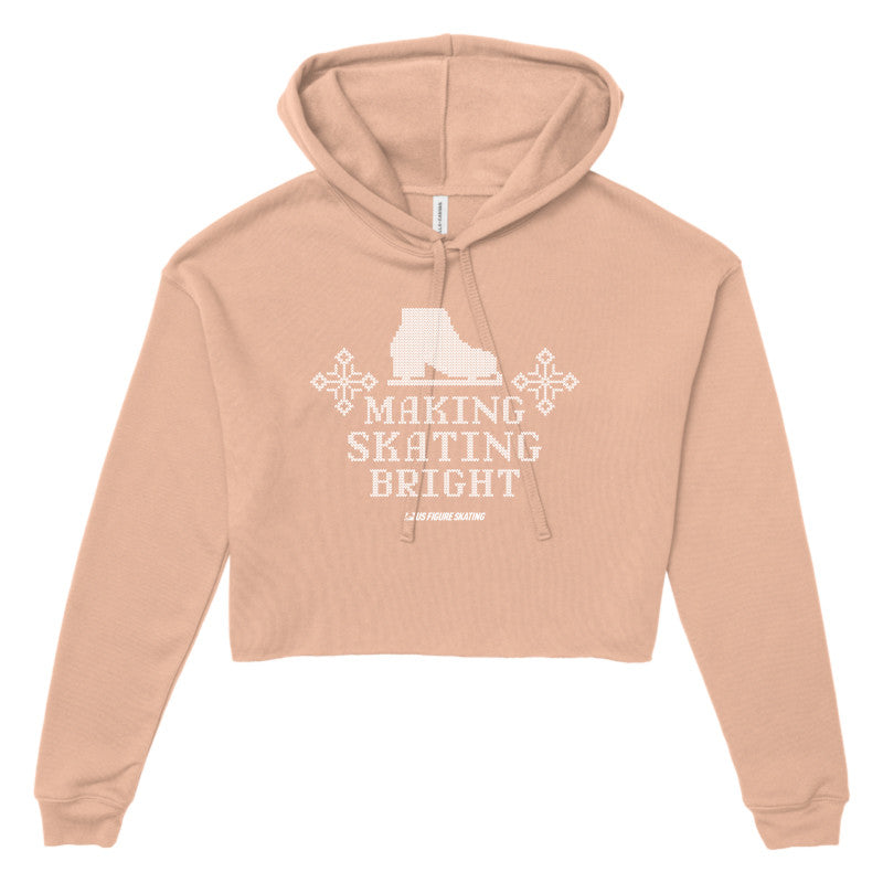 Making Skating Bright, Women's Cropped Fleece Hoodie