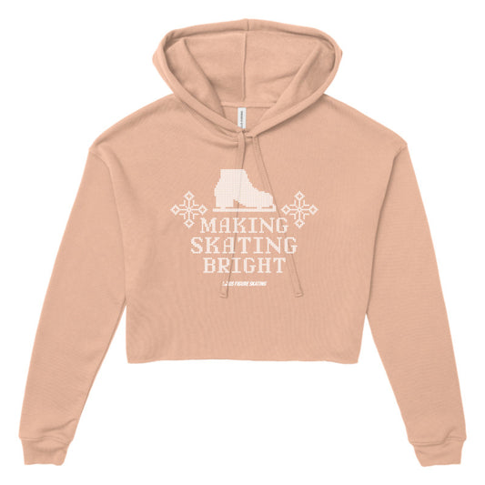 Making Skating Bright, Women's Cropped Fleece Hoodie