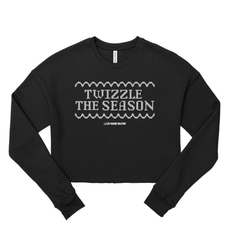 Twizzle the Season, Women's Cropped Fleece Crew