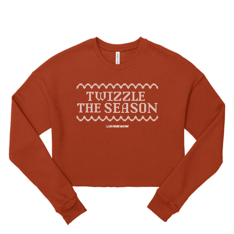Twizzle the Season, Women's Cropped Fleece Crew