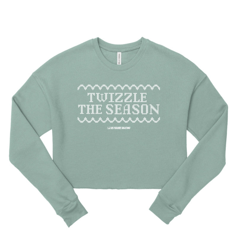 Twizzle the Season, Women's Cropped Fleece Crew