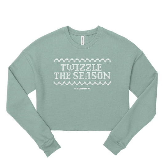 Twizzle the Season, Women's Cropped Fleece Crew