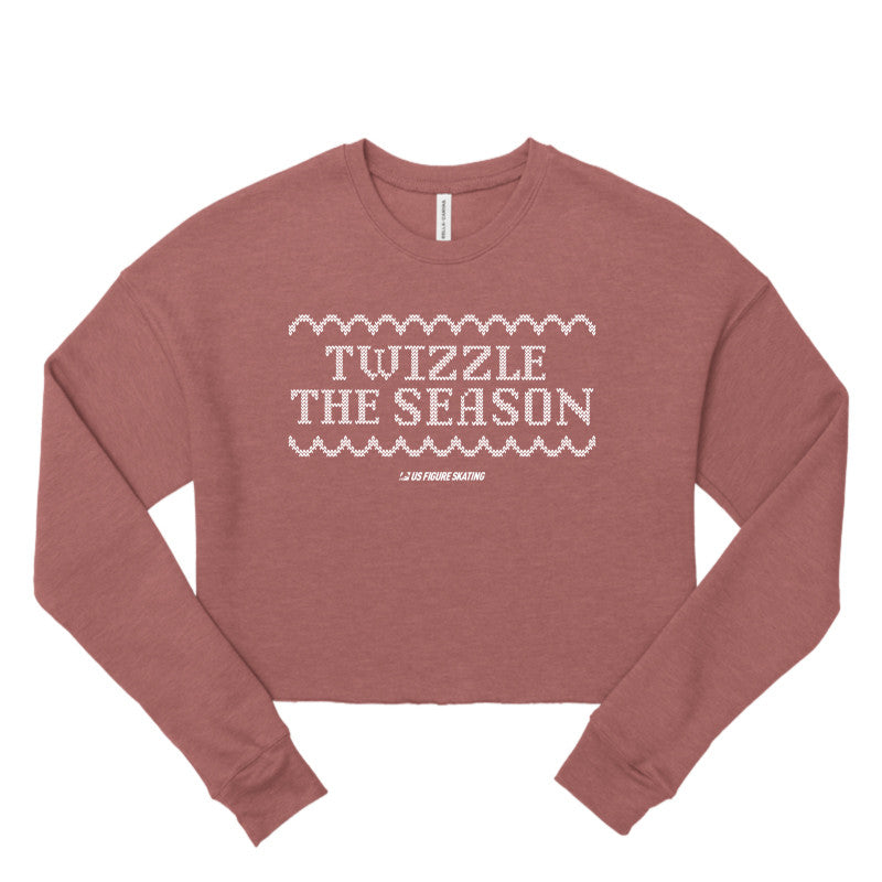 Twizzle the Season, Women's Cropped Fleece Crew