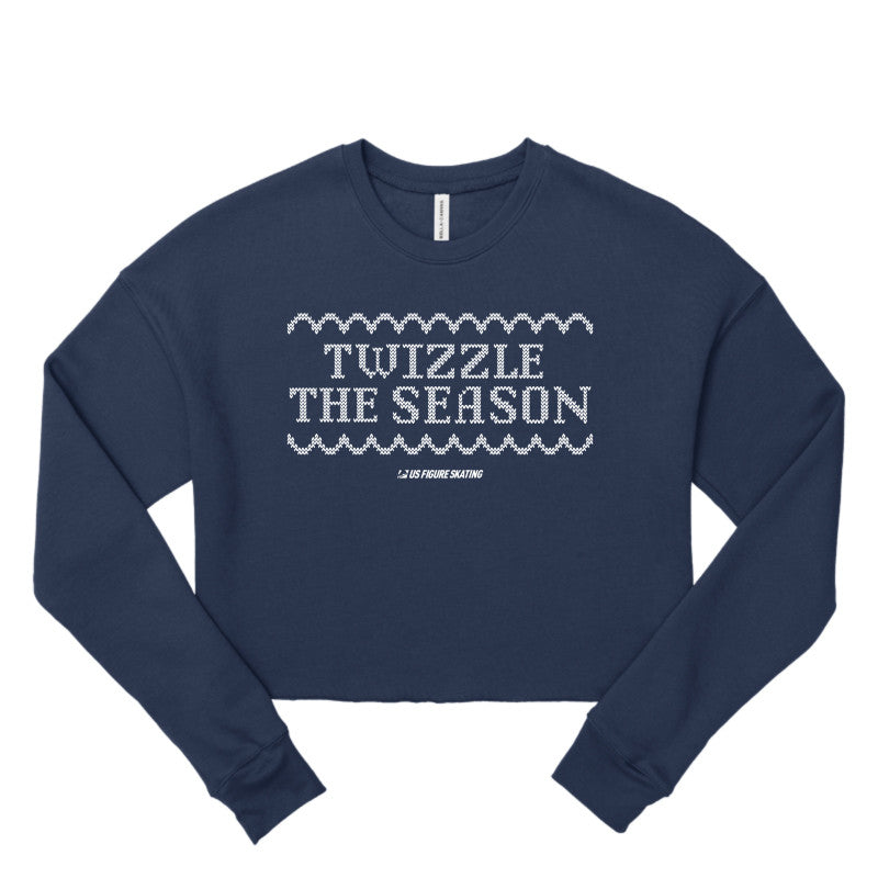 Twizzle the Season, Women's Cropped Fleece Crew
