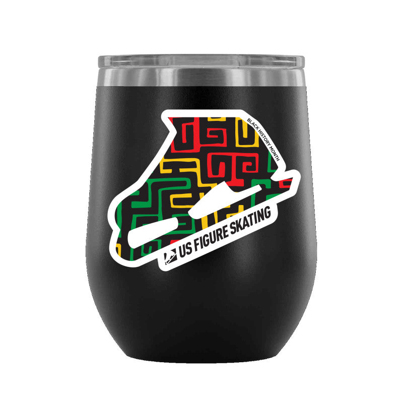 Black History Month - 12 oz wine tumbler - U.S. Figure Skating