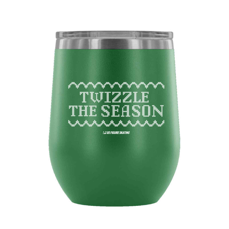 Twizzle The Season, 12 oz wine tumbler
