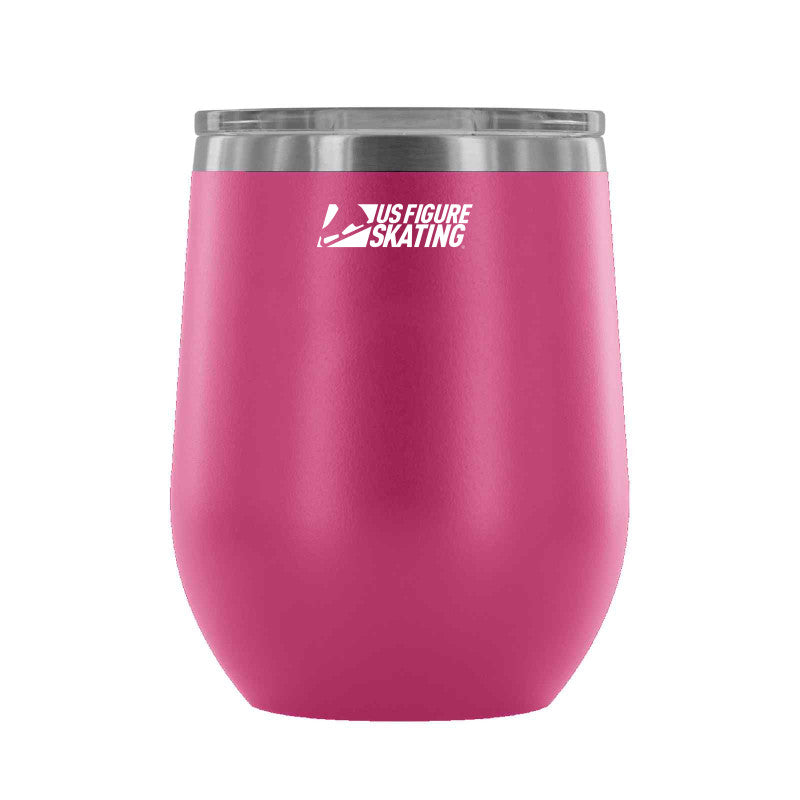 Skate USA - 12 oz wine tumbler - U.S. Figure Skating