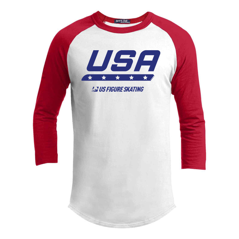 Youth Colorblock Raglan Baseball Tee - U.S. Figure Skating
