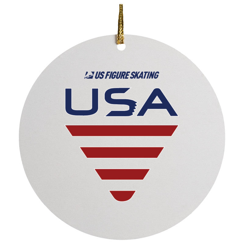 USA -  Ceramic Circle Ornament