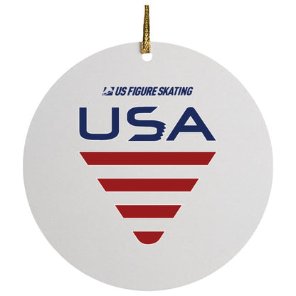 USA -  Ceramic Circle Ornament