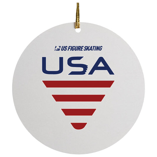 USA -  Ceramic Circle Ornament