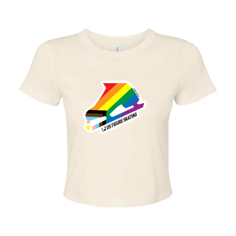Pride Skate, Bella + Canvas Ladies' Micro Ribbed Baby Tee