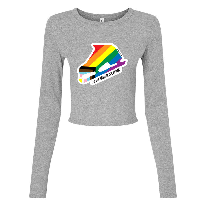 Pride Skate, Bella + Canvas Ladies' Micro Ribbed Long Sleeve Baby Tee