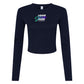 Leave Your Mark (BlueGreen with Black) - Bella + Canvas Ladies' Micro Ribbed Long Sleeve Baby Tee