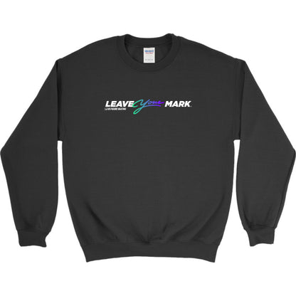 Leave Your Mark (GreenBlue with White) - Embriodered Gildan Heavy Blend Crewneck sweatshirt