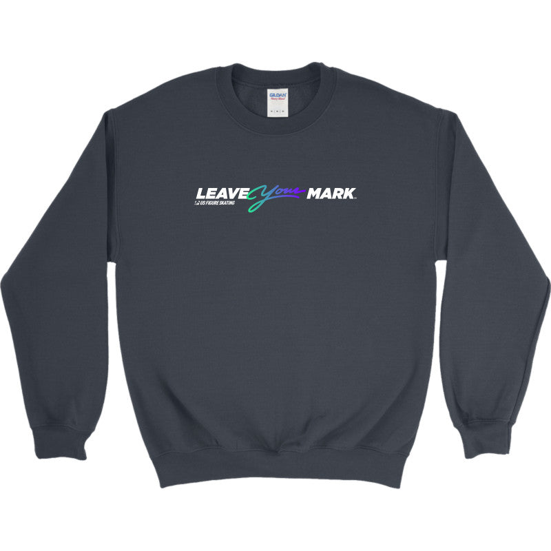Leave Your Mark (GreenBlue with White) - Embriodered Gildan Heavy Blend Crewneck sweatshirt