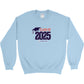 Class of 2025 Embroidered Gildan Heavy Blend Crewneck sweatshirt Navy Logo