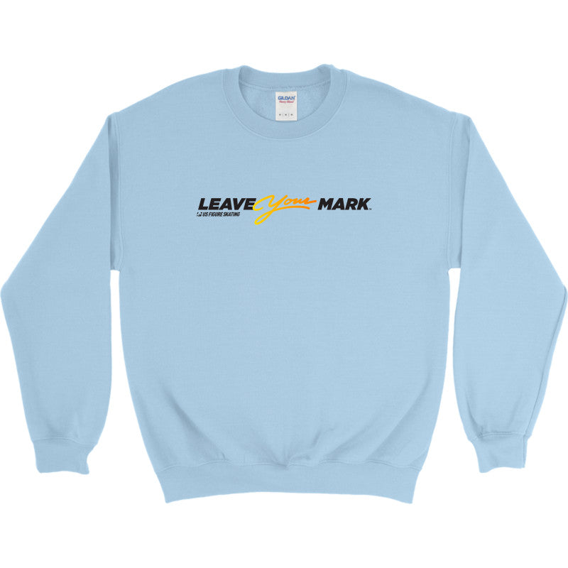 Leave Your Mark (YellowGold with Black) - Embroidered Gildan Heavy Blend Crewneck sweatshirt