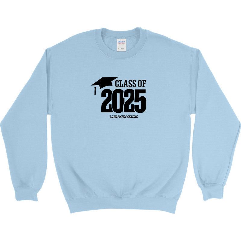 Class of 2025 Embroidered Gildan Heavy Blend Crewneck sweatshirt Black Logo
