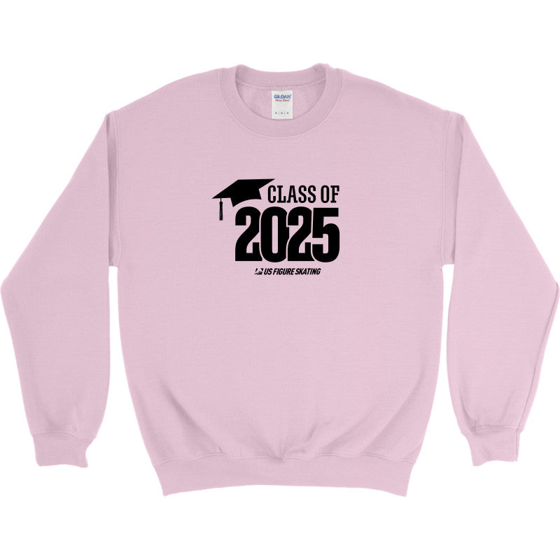 Class of 2025 Embroidered Gildan Heavy Blend Crewneck sweatshirt Black Logo