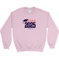 Class of 2025 Embroidered Gildan Heavy Blend Crewneck sweatshirt Navy Logo