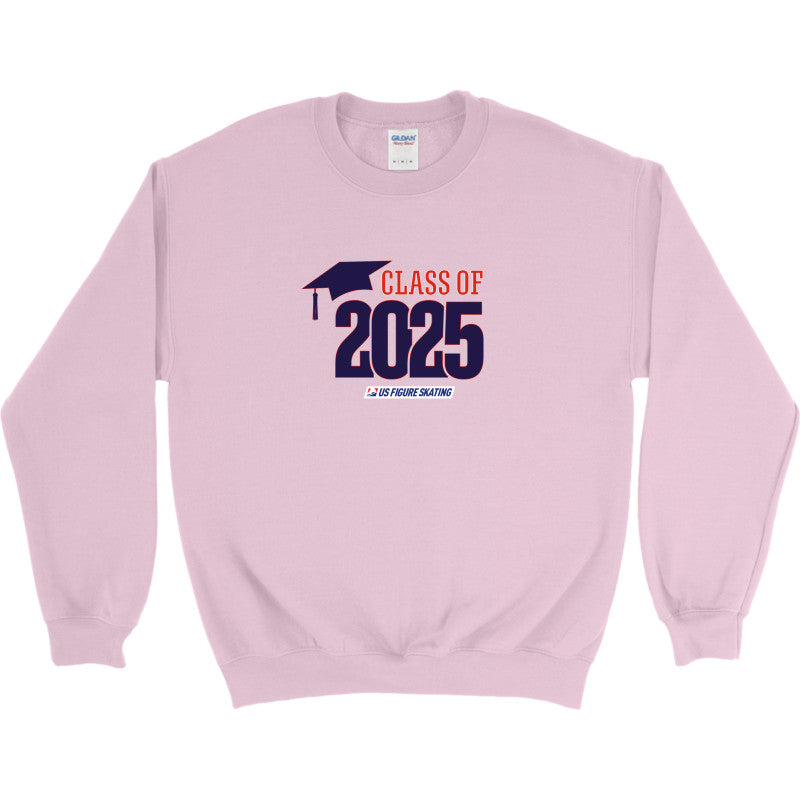 Class of 2025 Embroidered Gildan Heavy Blend Crewneck sweatshirt Navy Logo