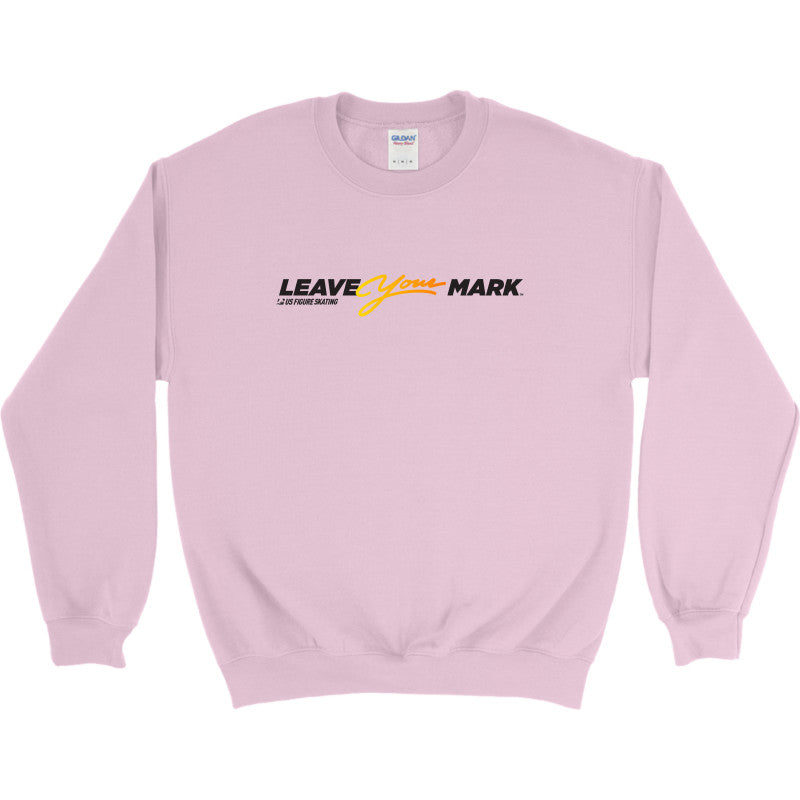 Leave Your Mark (YellowGold with Black) - Embroidered Gildan Heavy Blend Crewneck sweatshirt