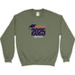 Class of 2025 Embroidered Gildan Heavy Blend Crewneck sweatshirt Navy Logo